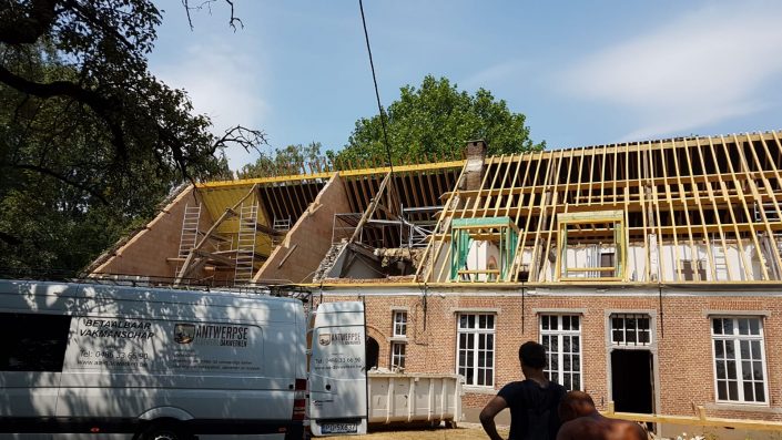 nieuwe dakconstructie